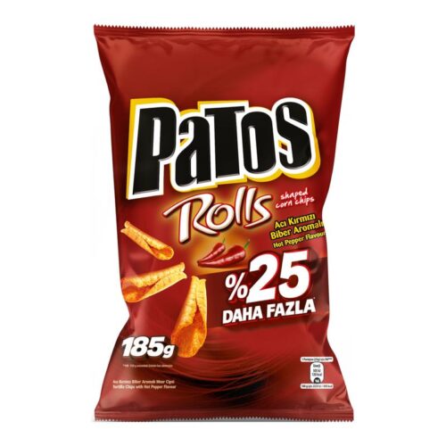Patos Rolls Acı Kırmızı Biber Aromalı %25 Daha Fazla 185 g
