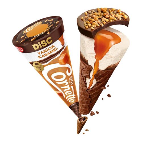 Algida Cornetto Disc Vanilya Karamel 130 ml