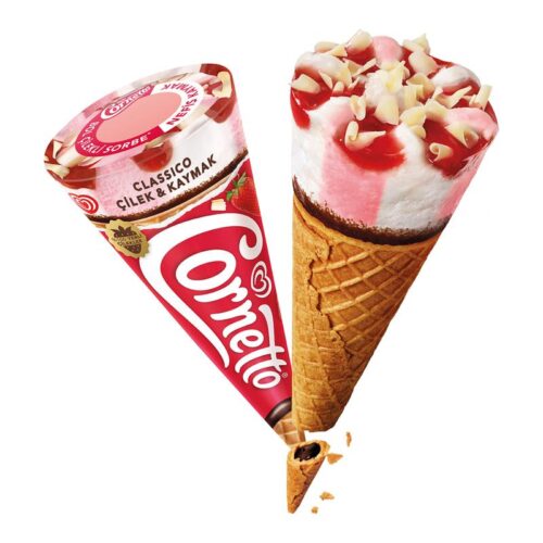 Algida Cornetto Classico Çilek Kaymak 120 ml