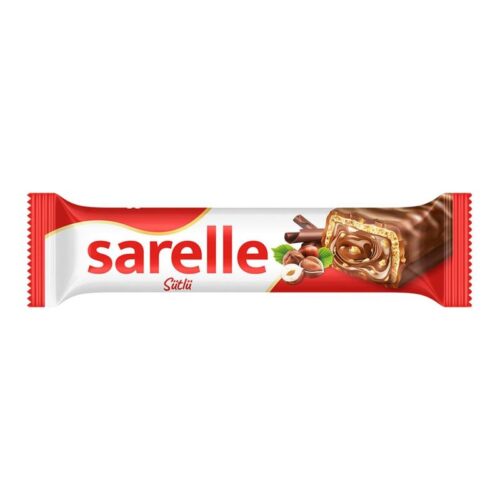 Sarelle Sütlü Çikolata Kaplamalı Fındıklı Gofret 33 g
