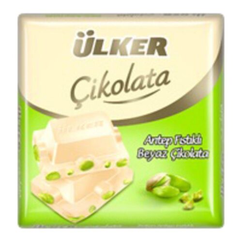Ülker Antep Fıstıklı Beyaz Kare Çikolata 65 g