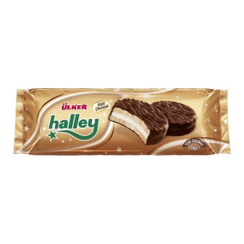 Ülker Halley Sütlü Çikolatalı Marshmallow Sandviç Bisküvi 8'li 240 g