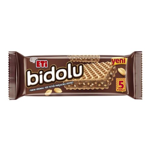Eti Bidolu Fındık Kremalı Yer Fıstığı Parçacıklı Gofret 81 g