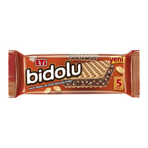 Eti Bidolu Kakao Kremalı Yer Fıstığı Parçacıklı Gofret 81 g