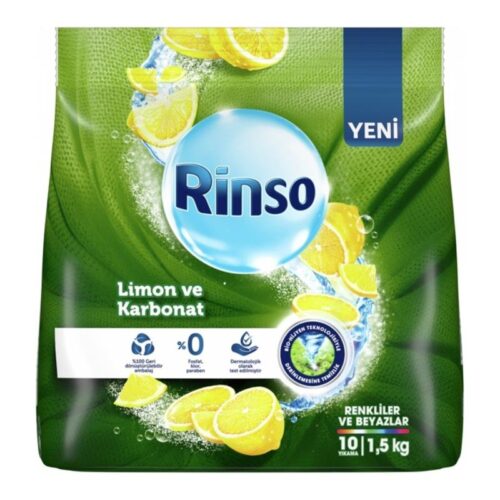 Rinso Limon Ve Karbonat Renkliler Ve Beyazlar Toz Deterjan 1.5 kg
