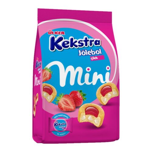 Ülker Kekstra Jölebol Mini Çilekli 150 g