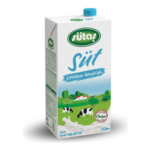 Sütaş Yarım Yağlı Süt 1 lt