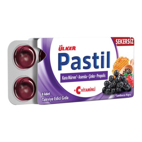 Ülker Pastil Kara Mürver Aserola Çinko Propolis 8'li 22.4 g