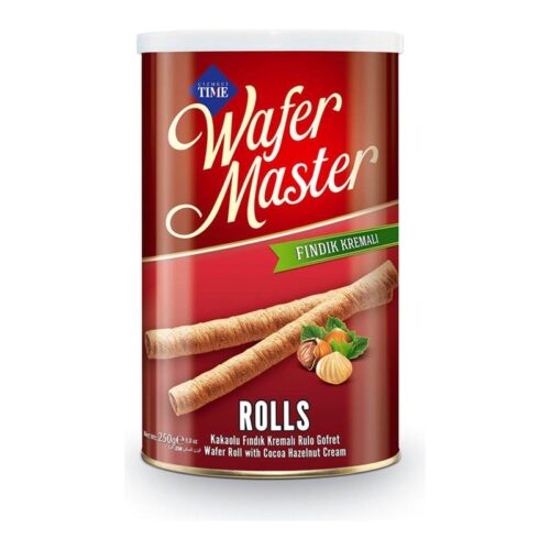 Çizmeli Time Wafer Master Rulo Gofret 250 g Fındık Kremalı