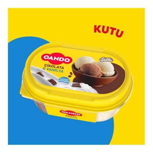 Oando Dondurma Çikolata Vanilya 770 ml